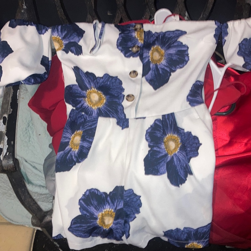 Cute Spring Button-up Romper